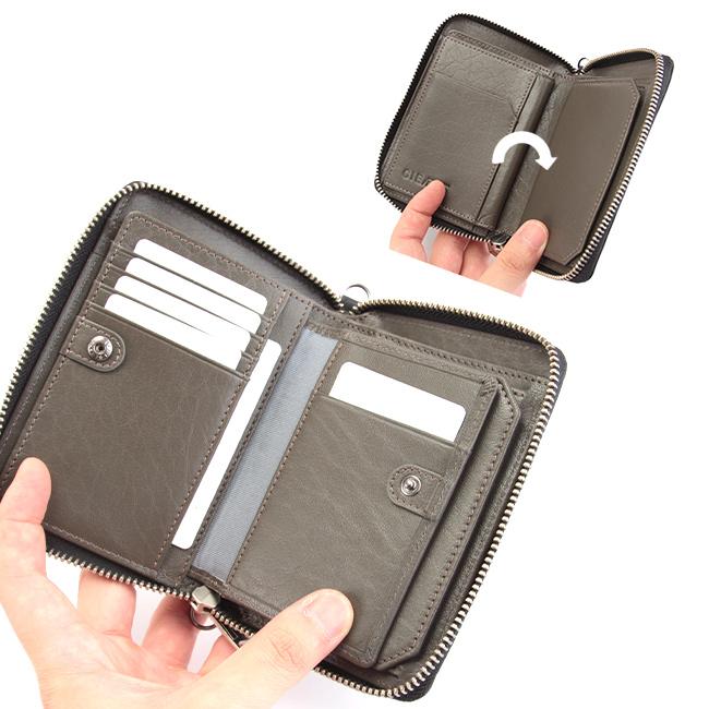 CIE シー エクストラ 二つ折り財布 本革 ミドル財布 ミドルウォレット ラウンドファスナー ボックス型 小銭入れ CIE EXTRA 032172 在庫限り | CIE | 12
