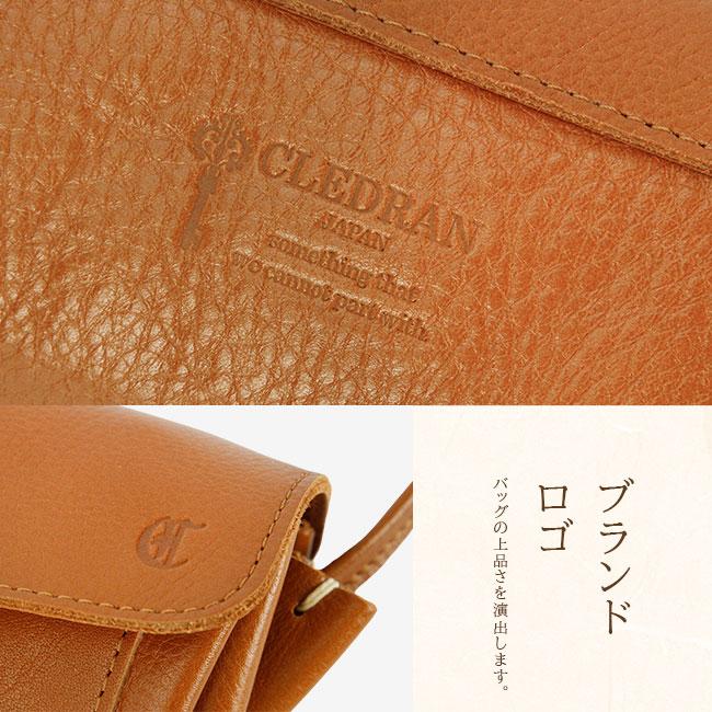 最大42% 12/28限定 クレドラン ショルダーウォレット ショルダーポーチ レディース ブランド レザー 本革 軽量 日本製 財布 旅行 バーグ CLEDRAN CL3449 | CLEDRAN | 16