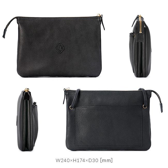 【日本製】クレドラン CLEDRAN ショルダーバッグ サコッシュ 斜めがけ 黒 CLEDRAN 最大46% 10/24から クレドラン ショルダーバッグ