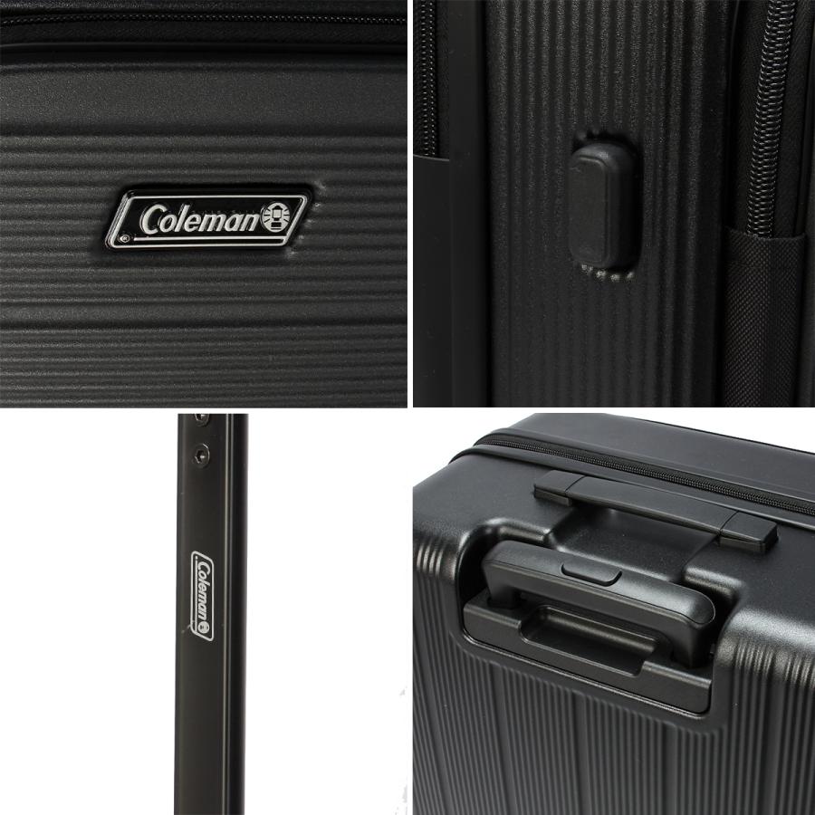 最大50% 9/6限定 コールマン スーツケース Mサイズ 60L 軽量 中型 フロントオープン 4輪 双輪 キャリーケース キャリーバッグ Coleman 60006 | Coleman | 19