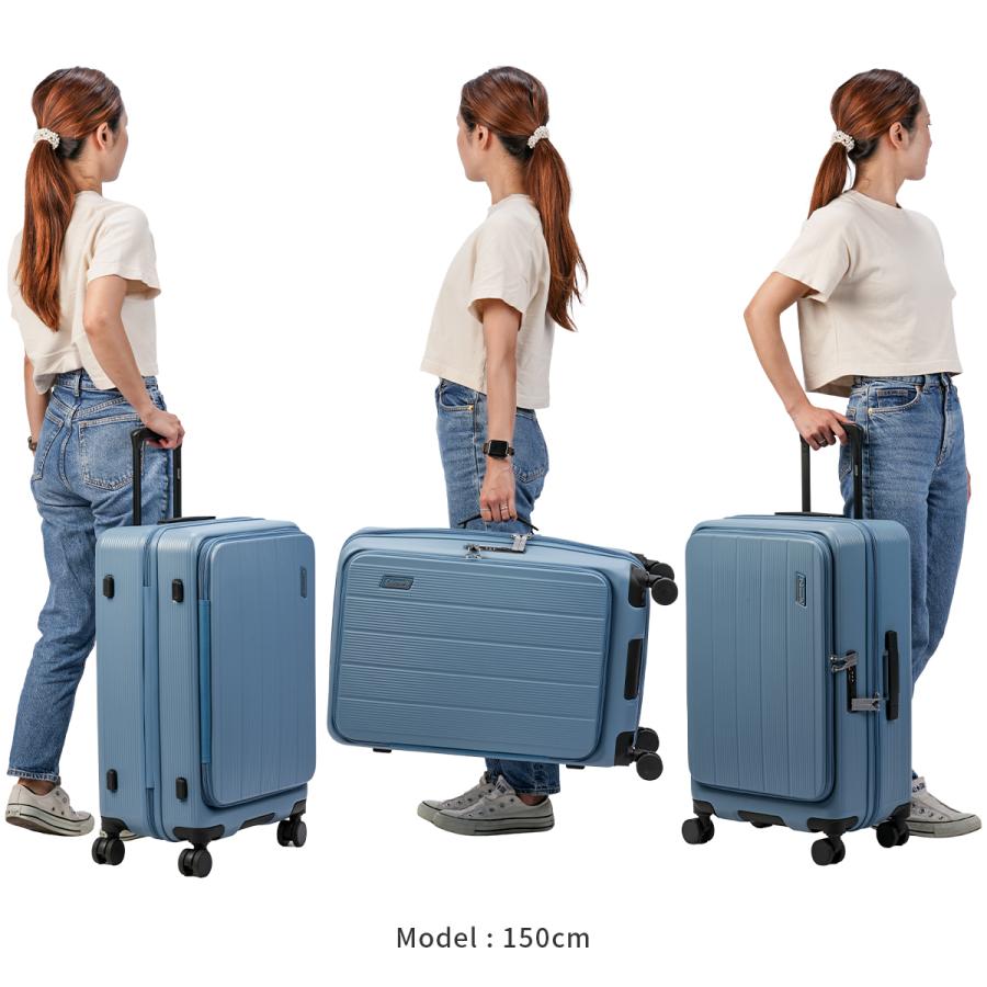 最大50% 9/6限定 コールマン スーツケース Mサイズ 60L 軽量 中型 フロントオープン 4輪 双輪 キャリーケース キャリーバッグ Coleman 60006 | Coleman | 09