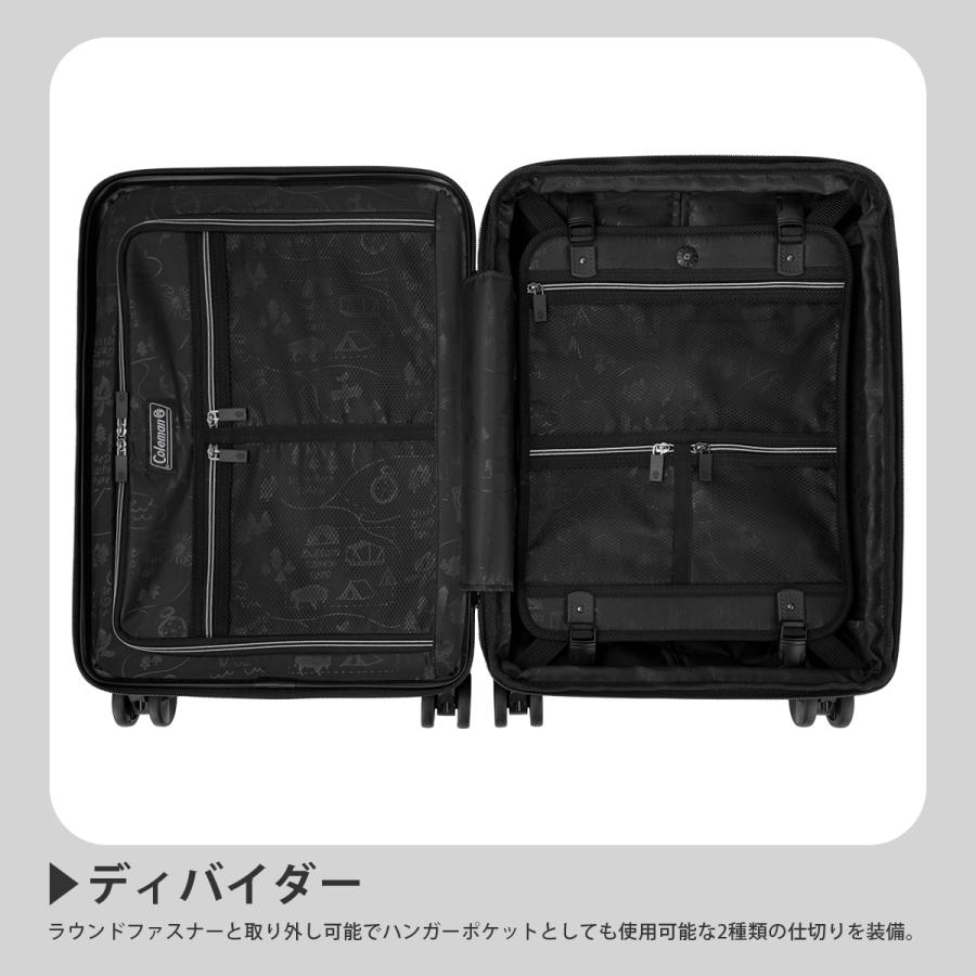 最大50% 10/18限定 コールマン スーツケース Sサイズ 機内持ち込み 38L/46L 軽量 拡張機能 ストッパー キャリーバッグ アルマイト2 Coleman ALMITE 2 60014 | Coleman | 13