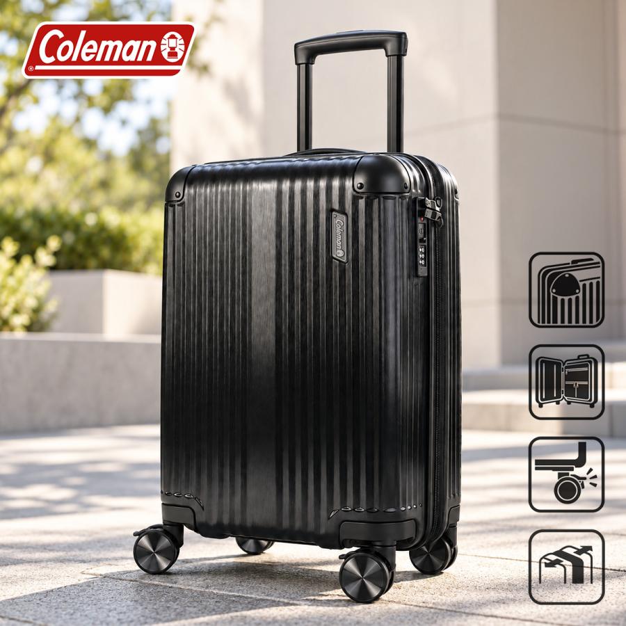 最大50% 10/18限定 コールマン スーツケース Sサイズ 機内持ち込み 38L/46L 軽量 拡張機能 ストッパー キャリーバッグ アルマイト2 Coleman ALMITE 2 60014 | Coleman | 07