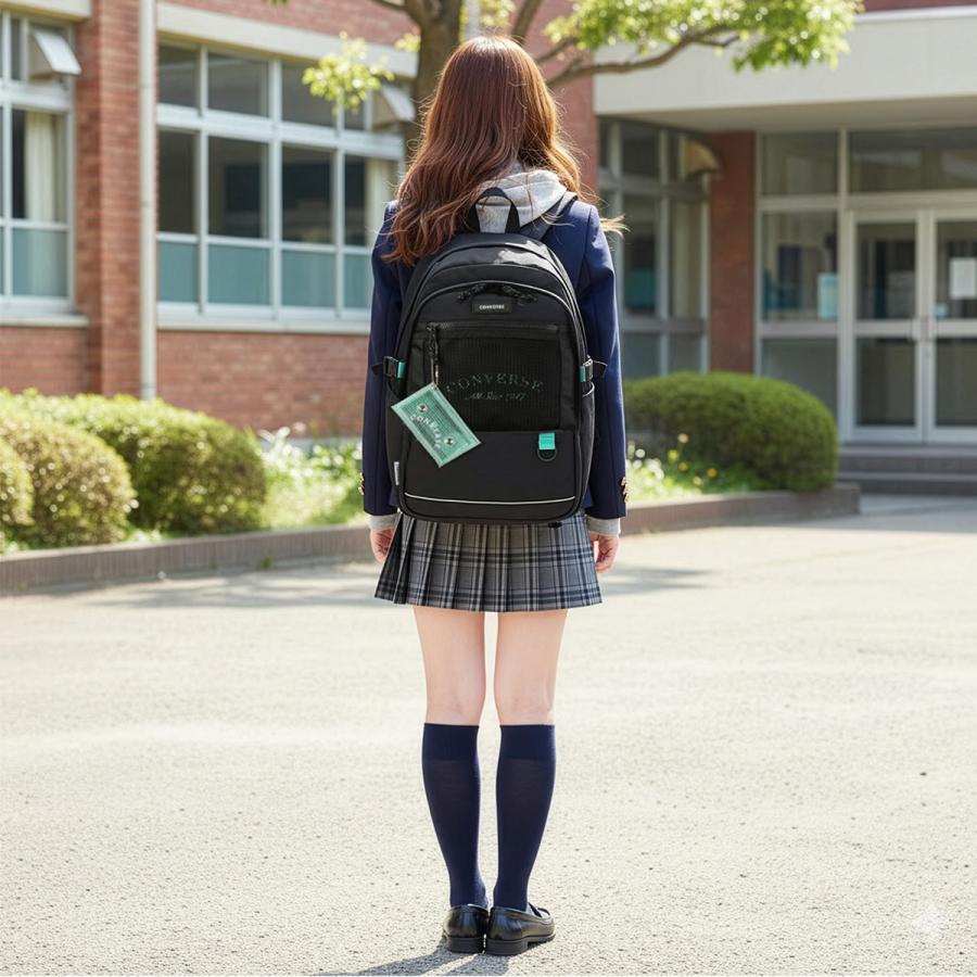 最大53% 3/1まで コンバース リュック 30L 通学 男子 女子 女子高生 高校生 大容量 黒 通学リュック スクールリュック スクールバッグ プレイ Converse 20099 | CONVERSE | 07