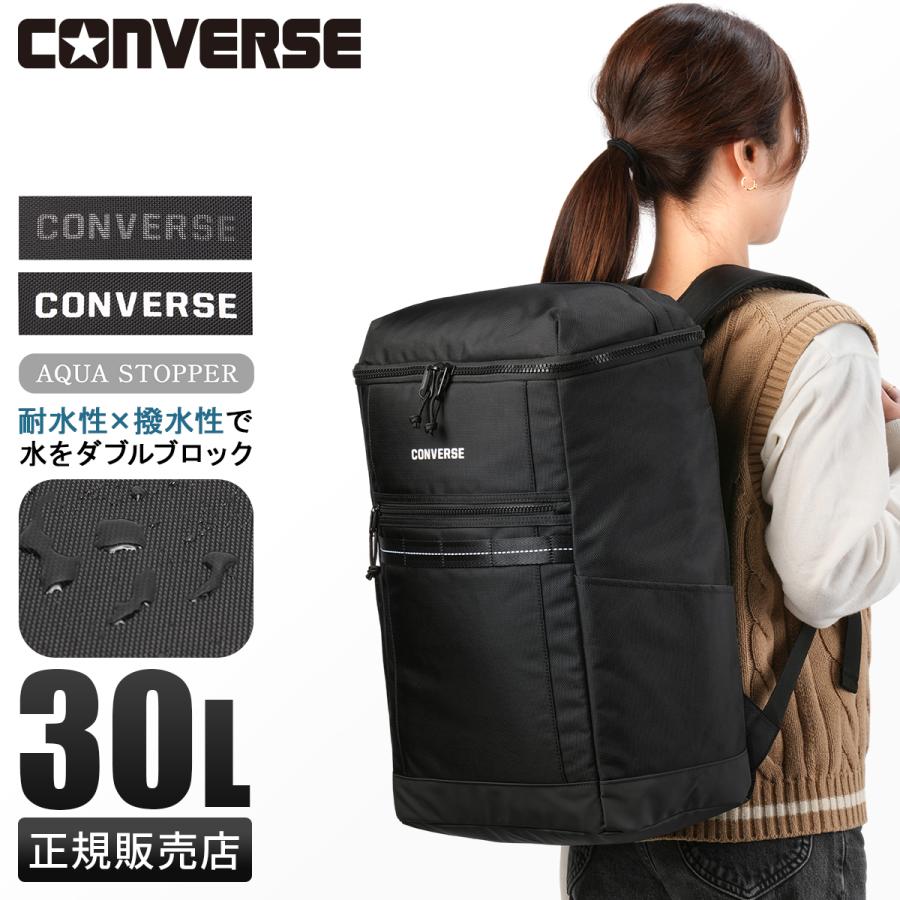 ●新品【コンバース/CONVERSE 】リュックサック/大容量３０リットル 黒 CONVERSE 最大44% 8/29から 2025年モデル コンバース リュック