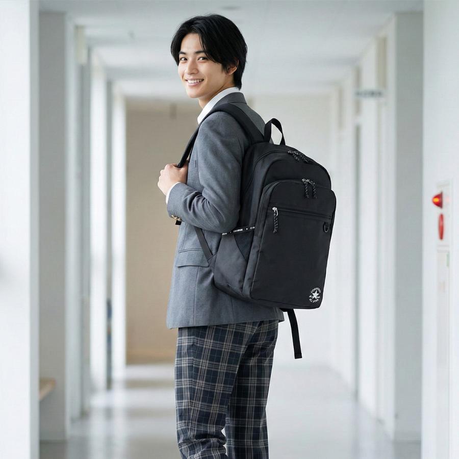 最大42% 4/22限定 2026モデル コンバース リュック 32L 通学 男子 女子 女子高生 高校生 大容量 スクールリュック スクールバッグ スリムロゴ Converse 20142 | CONVERSE | 05