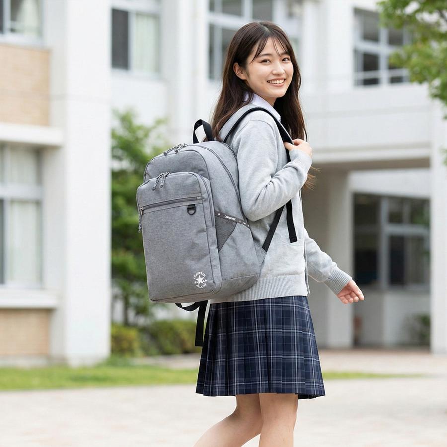最大42% 4/22限定 2026モデル コンバース リュック 32L 通学 男子 女子 女子高生 高校生 大容量 スクールリュック スクールバッグ スリムロゴ Converse 20142 | CONVERSE | 06