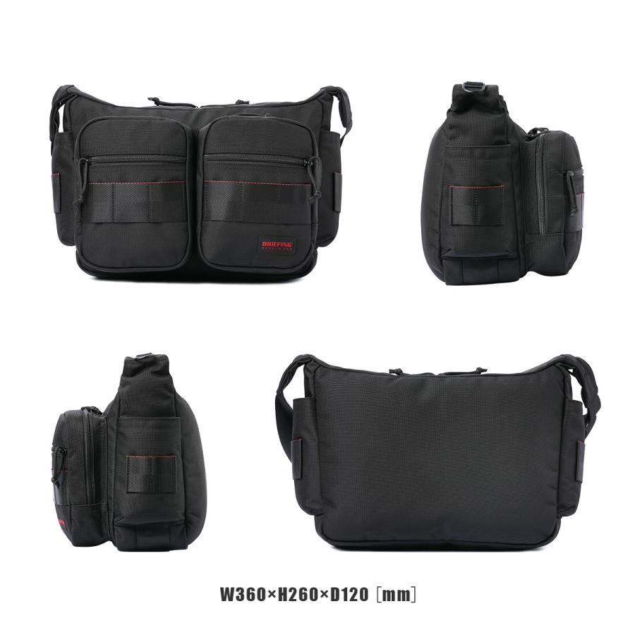 【美品】BRIEFING ブラック ショルダーバッグ BRIEFING BRIEFING/ブリーフィング 別注モデル ミッション 2way