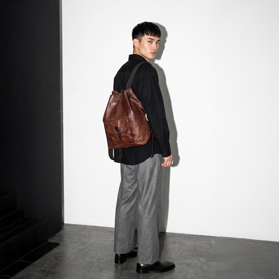 最大50% 9/29限定 クランプ リュック ショルダーバッグ ナップサック メンズ ブランド レザー 本革 斜めがけバッグ 日本製 A4 Cramp Cr-5023 | cramp | 06