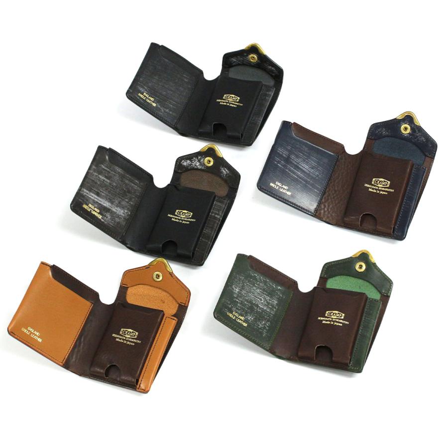 クランプ 二つ折り財布 メンズ レディース ブランド UKブライドルレザー 本革 軽量 日本製 ミニ財布 Cramp UK Bridle Leather CR-928 | cramp | 07
