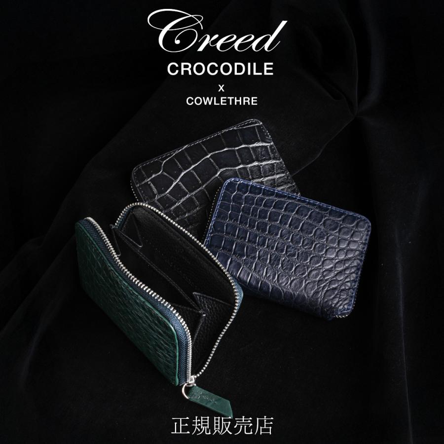 商品レビューで+5%｜クリード 小銭入れ ケース メンズ レディース ブランド クロコダイル レザー 本革 ミニ財布 ラウンドファスナー 軽量 小さめ コンパクト CREED crocodile 456c115 Creed(ファッション) 最大51% 1/11限定 クリード 小銭入れ コイン
