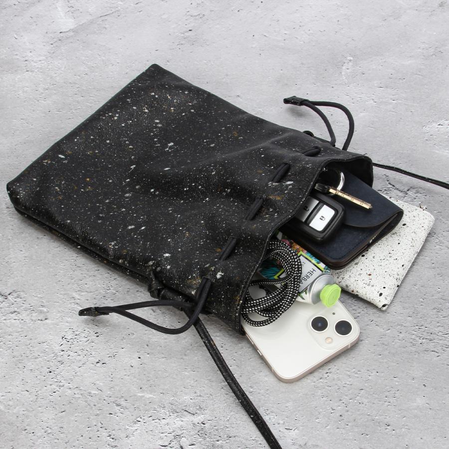 最大51% 2/11限定 クルニー ショルダーポーチ 巾着ショルダー メンズ レディース ブランド レザー 本革 日本製 斜めがけ 小さめ 御影石 ミカゲ CRONY. CRMK-03 | CRONY. | 19