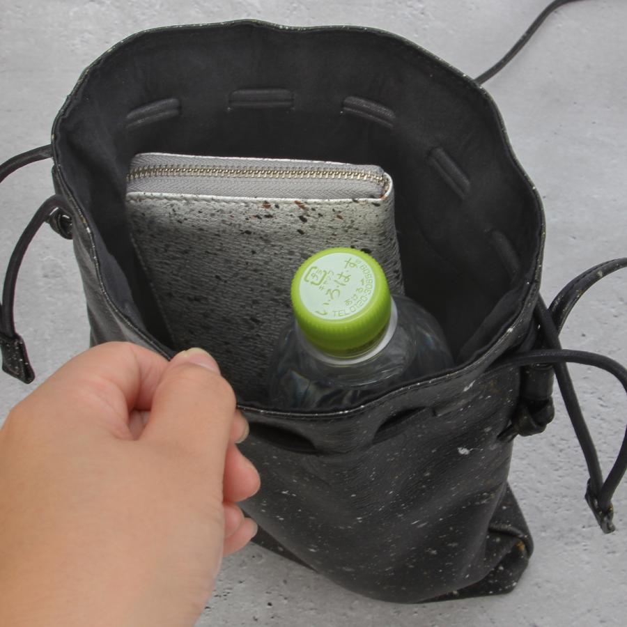 クルニー ショルダーポーチ 巾着ショルダー メンズ レディース ブランド レザー 本革 日本製 斜めがけ 小さめ 御影石 ミカゲ CRONY. CRMK-03 | CRONY. | 10