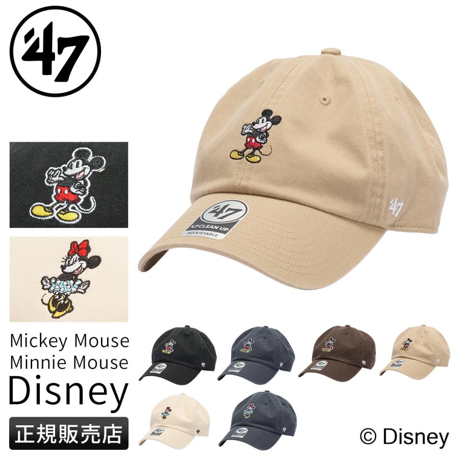 フォーティーセブン クリーンナップディズニー ミッキー ミニー アジャスタブルキャップ カーブバイザー 帽子 '47 CLEAN UP DISNEY | 47
