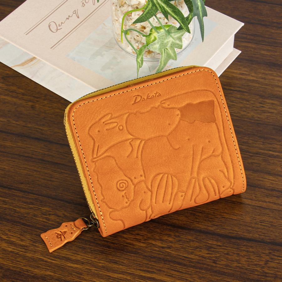 最大42% 12/28限定 ダコタ 二つ折り財布 レディース ブランド レザー 本革 軽量 動物パズル柄 アニマル柄 ミニ財布 アニマーレ Dakota 0030190 | Dakota | 08