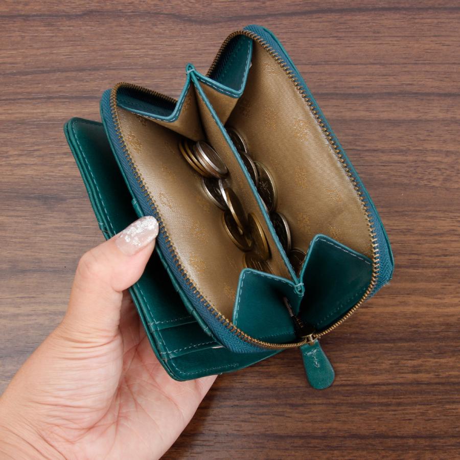 最大51% 12/28限定 ダコタ 二つ折り財布 ミドル財布 レディース ブランド イタリア製レザー 本革 大容量 ラウンドファスナー Dakota マーゴット 0031600 | Dakota | 14