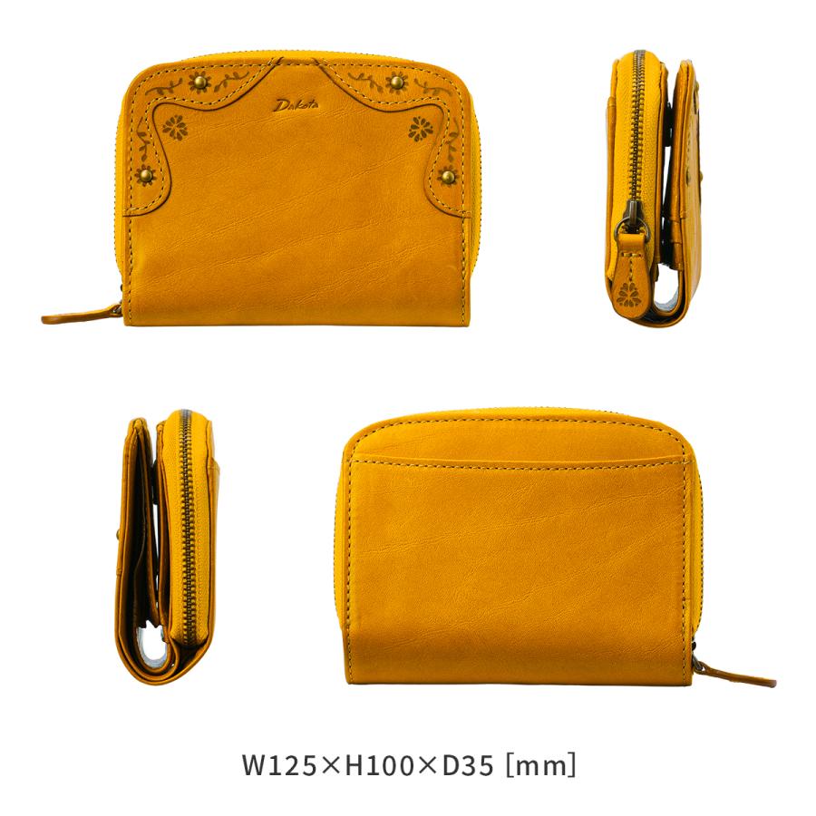 最大51% 12/28限定 ダコタ 二つ折り財布 ミドル財布 レディース ブランド イタリア製レザー 本革 大容量 ラウンドファスナー Dakota マーゴット 0031600 | Dakota | 07