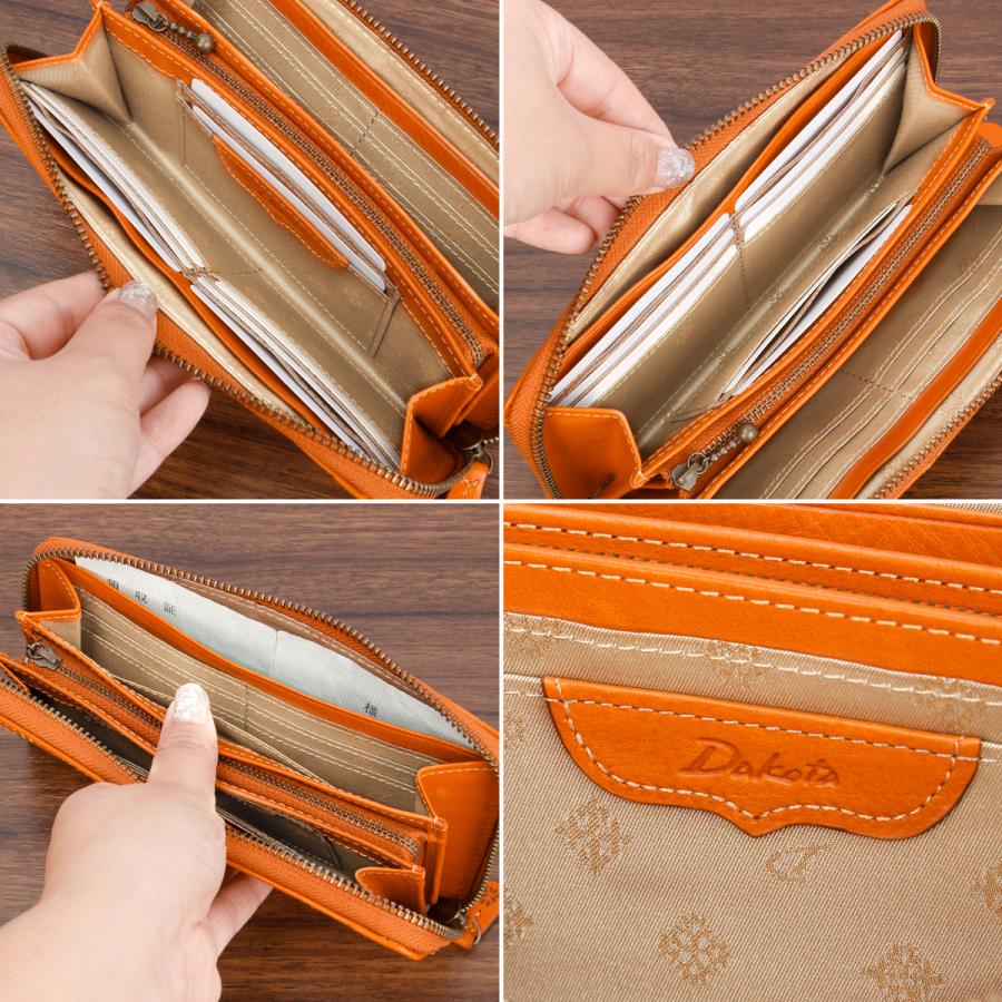 最大51% 1/27限定 ダコタ 長財布 レディース ブランド イタリア製レザー 本革 大容量 ラウンドファスナー ロングウォレット Dakota マーゴット 0031603 | Dakota | 13