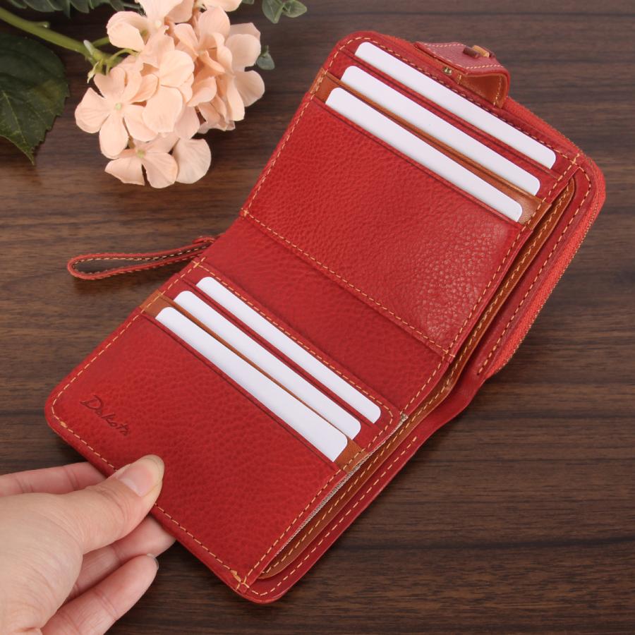 最大51% 2/11限定 ダコタ 二つ折り財布 ミニ財布 レディース ブランド レザー 本革 軽量 ラウンドファスナー Dakota Perline ペルリーネ 0031700 | Dakota | 12