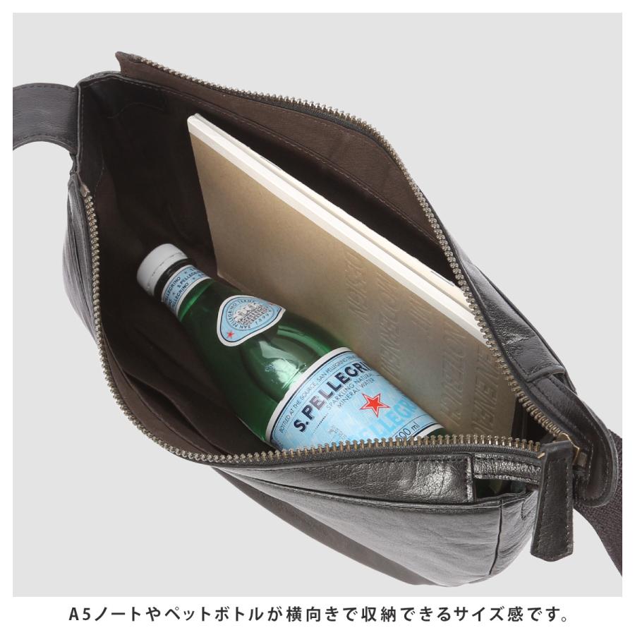 最大46% 2/19限定 ダコタ ブラックレーベル ショルダーバッグ メンズ ブランド レザー 本革 軽量 日本製 小さめ 斜めがけ 舟型 Dakota BLACK LABEL 1624200 | Dakota BLACK LABEL | 12