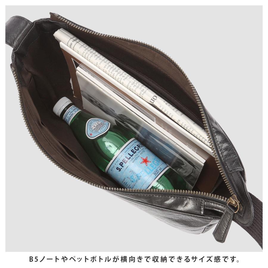 最大51% 1/13限定 ダコタ ブラックレーベル ショルダーバッグ メンズ ブランド レザー 本革 軽量 日本製  斜めがけ 舟型 三日月形 Dakota BLACK LABEL 1624201 | Dakota BLACK LABEL | 12