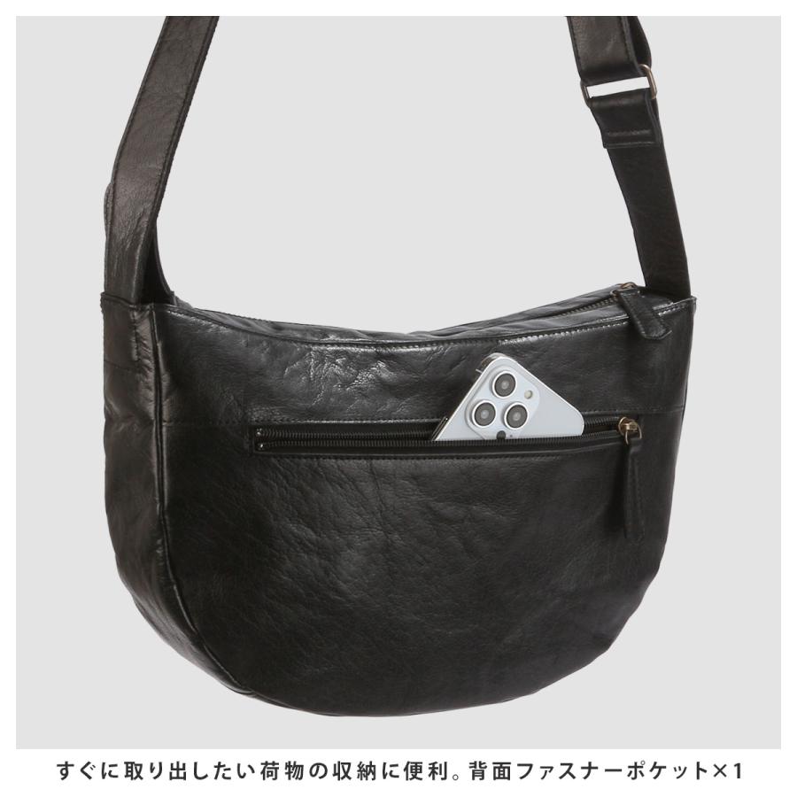 最大51% 1/13限定 ダコタ ブラックレーベル ショルダーバッグ メンズ ブランド レザー 本革 軽量 日本製  斜めがけ 舟型 三日月形 Dakota BLACK LABEL 1624201 | Dakota BLACK LABEL | 13