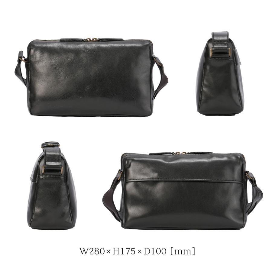最大46% 1/8限定 ダコタ ブラックレーベル ショルダーバッグ メンズ ブランド レザー 本革 日本製 横型 小さめ 斜めがけ ルーク Dakota BLACK LABEL 1624701 | Dakota BLACK LABEL | 04