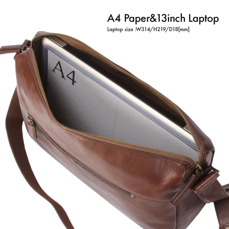 最大50% 1/25限定 ダコタ ブラックレーベル ショルダーバッグ メンズ ブランド レザー 本革 日本製 大きめ 斜めがけ A4 ルーク Dakota BLACK LABEL 1624702 | Dakota BLACK LABEL | 12