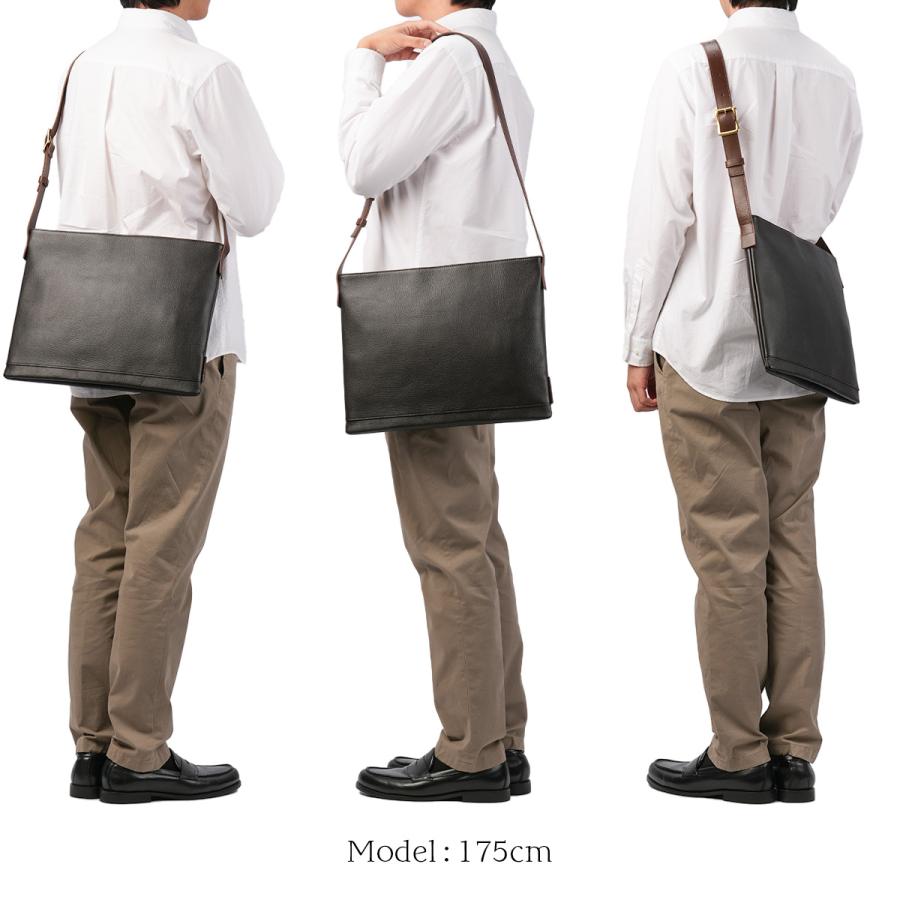 最大46% 2/19限定 ダコタ ブラックレーベル ショルダーバッグ メンズ ブランド レザー 本革 日本製 薄型 大きめ 斜めがけ ノーム Dakota BLACK LABEL 1624800 | Dakota BLACK LABEL | 06