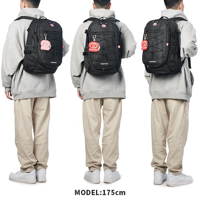 ドムドムバーガー リュック 30L 通学 大容量 軽量 撥水 黒 女子 男子
