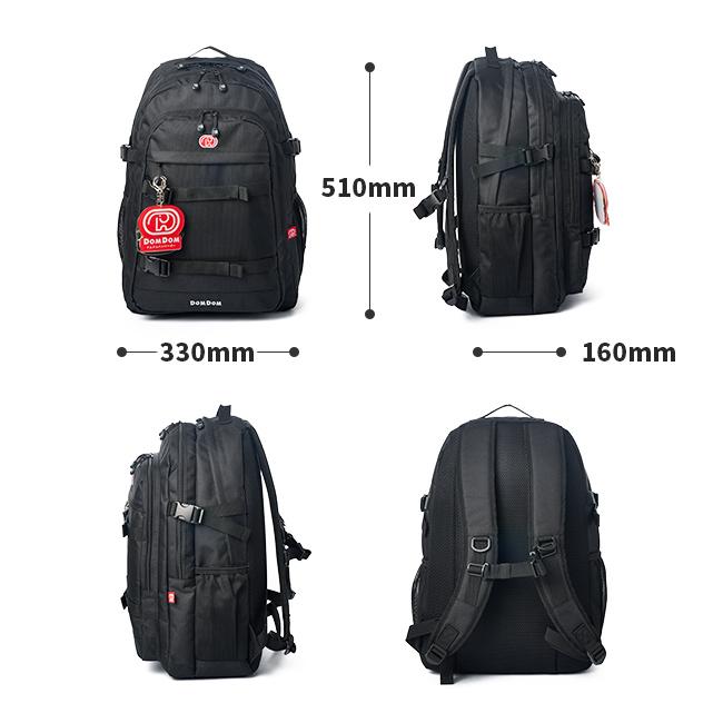 最大49% 5/1限定 ドムドムバーガー リュック 30L 通学 大容量 軽量 撥水 黒 女子 男子 中学生 高校生 スクールバッグ B4 ドムドムハンバーガー DOMDOM DM002 | ブランド登録なし | 06