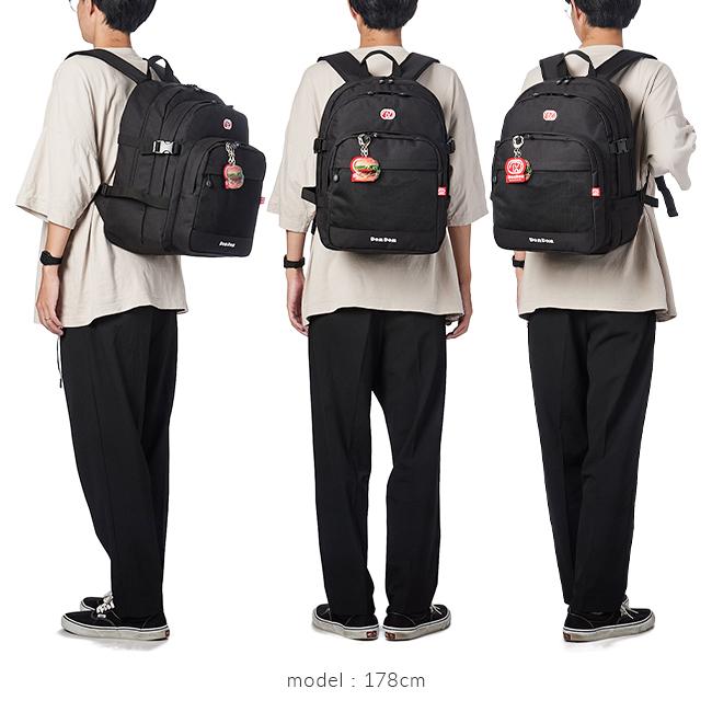 最大51% 5/7限定 ドムドムバーガー リュック 30L 通学 大容量 軽量 撥水 黒 女子 男子 中学生 高校生 スクールバッグ A4 ドムドムハンバーガー DOMDOM DM025 | ブランド登録なし | 07