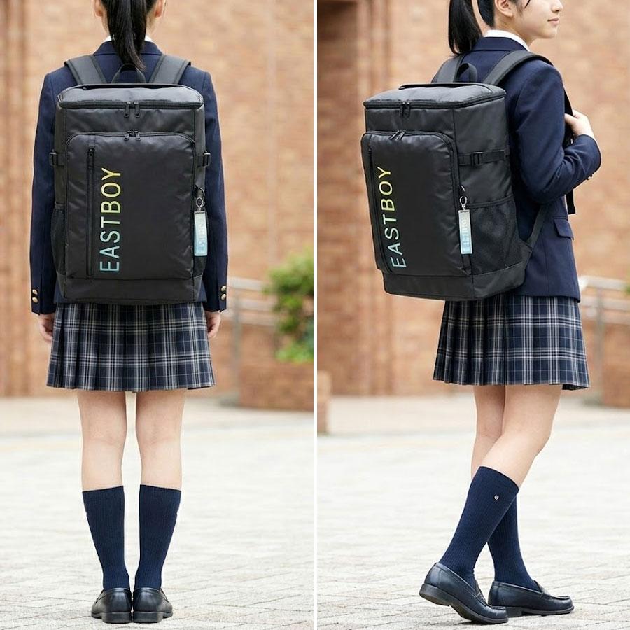 最大41% 12/25限定 イーストボーイ スクバ スクールバッグ リュック 30L 新作 通学 女子 高校生 中学生 軽量 大容量 撥水 スクエア ボックス型 EAST BOY EBA88 | EASTBOY | 09