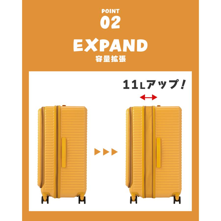 最大51% 9/5限定 エース エッジリンク クルーズボックス スーツケース Lサイズ 74L 85L フロントオープン ストッパー 拡張 軽量 ACE EDGELINK CRUZBOX 05806 | ブランド登録なし | 15