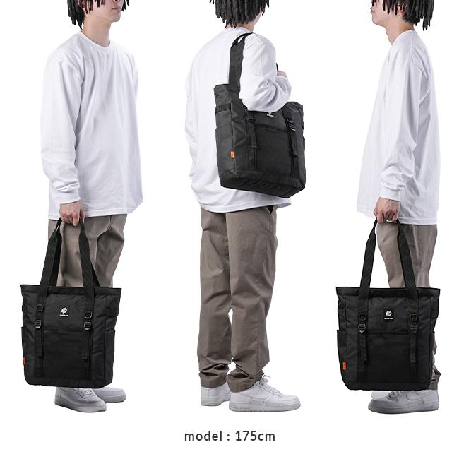 最大51% 1/18限定 エッジリンク トートバッグ メンズ レディース ブランド 軽量 大容量 縦型 通学 通勤 旅行 黒 肩掛け 18L A4 ハイフノーム EDGELINK 60155 | ブランド登録なし | 05