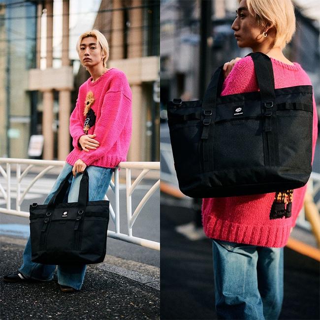 最大50% 4/25限定 エッジリンク トートバッグ メンズ レディース ブランド 軽量 大容量 横型 通学 黒 肩掛け 2WAY 27L A4 B4 ハイフノーム EDGELINK 60156 | ブランド登録なし | 02