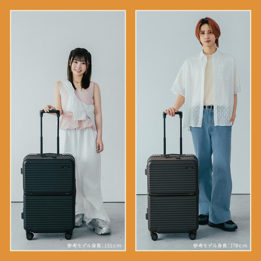 最大50% 5/5限定 エッジリンク スーツケース Mサイズ 64L 軽量 中型