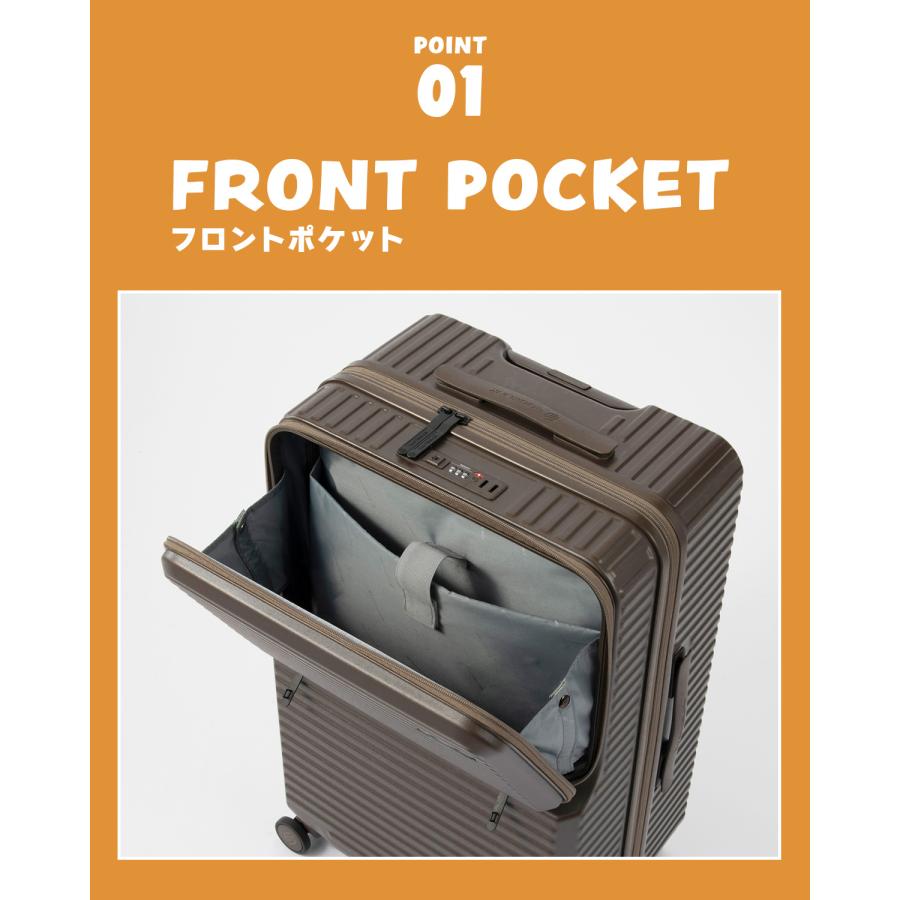 最大50% 10/15限定 エッジリンク スーツケース Mサイズ 64L 軽量