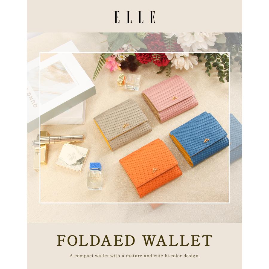 ELLE 最大46% 10/22限定 エル 二つ折り財布 レディース ブランド