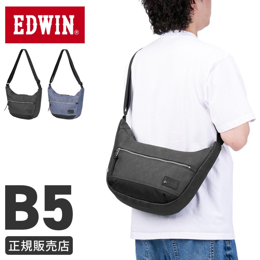 最大41% 8/25限定 エドウィン ラッシュ ショルダーバッグ メンズ レディース ブランド B5 軽量 小さめ 横型 舟形 肩掛け 斜め掛け EDWIN RUSH EW014 | EDWIN