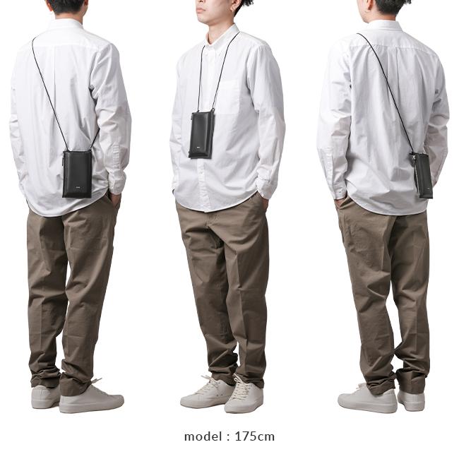 最大50% 1/25限定 FARO ファーロ ショルダーポーチ スマホポーチ メンズ レディース ブランド レザー 本革 軽量 薄型 黒 イタリア製 Calma F2337G302 在庫限り | FARO | 08