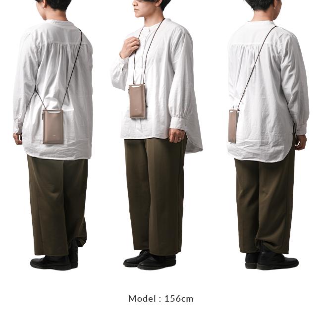 最大50% 1/25限定 FARO ファーロ ショルダーポーチ スマホポーチ メンズ レディース ブランド レザー 本革 軽量 薄型 黒 イタリア製 Calma F2337G302 在庫限り | FARO | 09