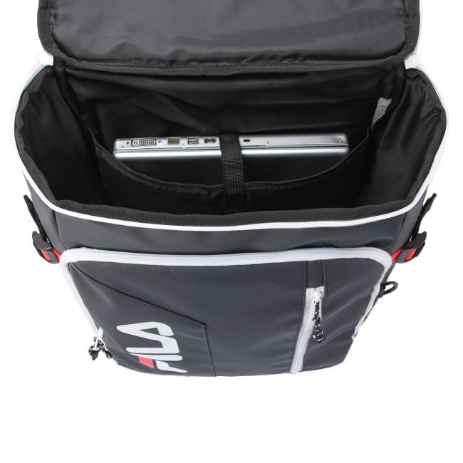 最大51% 2/11限定 FILA フィラ リュック 30L 大容量 女子 男子 軽量 防水 黒 中学生 高校生 通学 大きめ スクエア ボックス型 スクールバッグ スクバ 7762 | FILA | 17