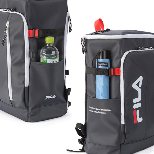 最大51% 2/11限定 FILA フィラ リュック 30L 大容量 女子 男子 軽量 防水 黒 中学生 高校生 通学 大きめ スクエア ボックス型 スクールバッグ スクバ 7762 | FILA | 18