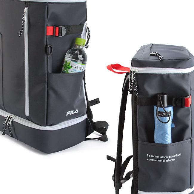 最大44% 3/1まで FILA フィラ リュック 35L 通学 男子 女子 女子高生 高校生 中学生 大容量 黒 スクールリュック スクールバッグ ボックス型 サイン 7763 | FILA | 17