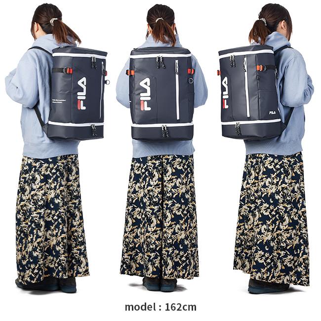最大44% 3/1まで FILA フィラ リュック 35L 通学 男子 女子 女子高生 高校生 中学生 大容量 黒 スクールリュック スクールバッグ ボックス型 サイン 7763 | FILA | 09