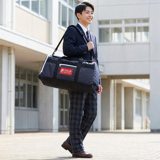 最大41% 10/2限定 フィラ FILA ボストンバッグ 48L 修学旅行 林間学校 小学校 中学生 高校生 女子 男子 子供 大容量 撥水 旅行 シューズ収納 7775 在庫限り | FILA | 06