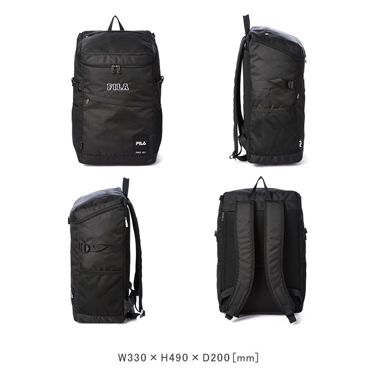 最大42% 3/3限定 FILA フィラ リュック 30L 大容量 女子 男子 軽量 撥水 中学生 高校生 通学 スクエア ボックス型 スクールバッグ スクバ B4 7804 在庫限り | FILA | 06
