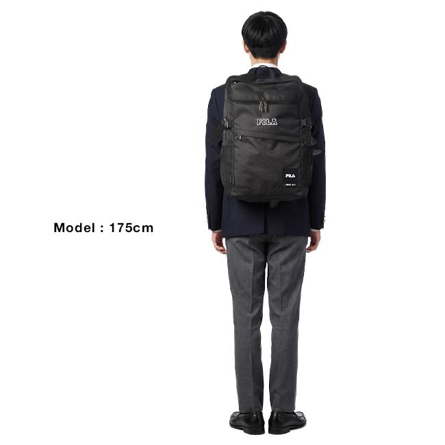 最大41% 10/2限定 FILA フィラ リュック 30L 大容量 女子 男子 軽量 撥水 中学生 高校生 通学 スクエア ボックス型 スクールバッグ スクバ B4 7804 在庫限り | FILA | 07