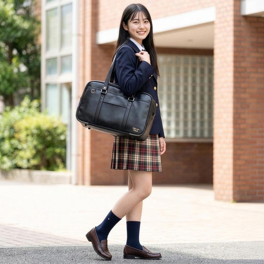 FILA（フィラ） スクールバッグ スクバ 合皮 女子 女子高生 高校生